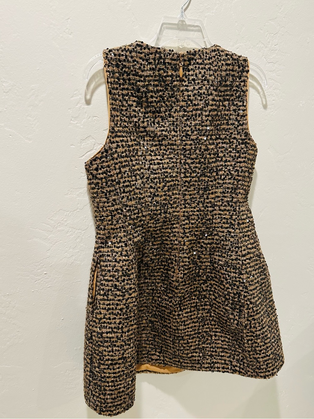 NWT Gianni Bini Emma Sequin Tweed Structured Mini Dress Size 12 - Picture 11 of 12